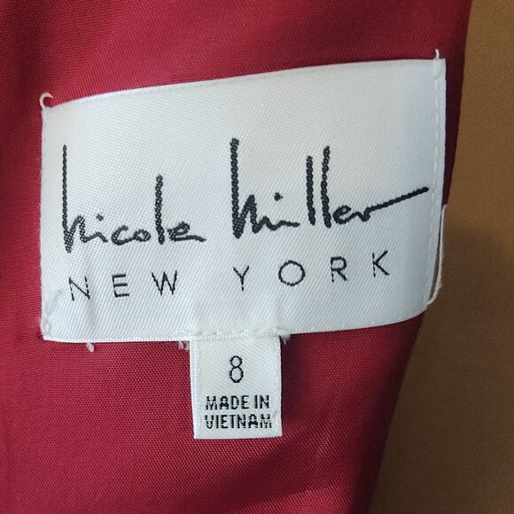 Nicole Miller Cocktail dress, size 8, metallic jacquard print - Picture 3 of 7